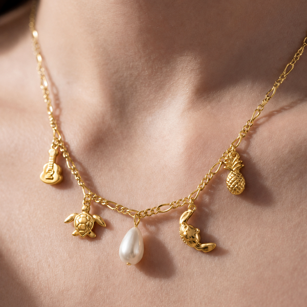 Disney - Stitch Charm Gold Necklace