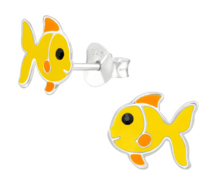 Fish kids stud earrings