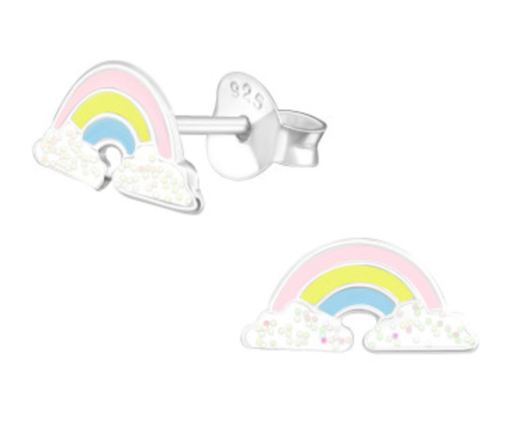 Kids Rainbow stud earrings