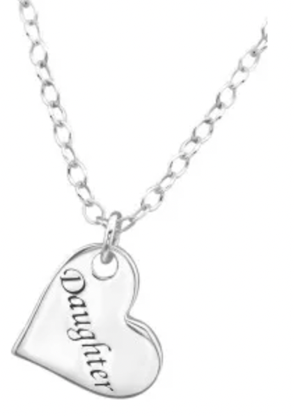 Mother and Daughter Silver Necklace