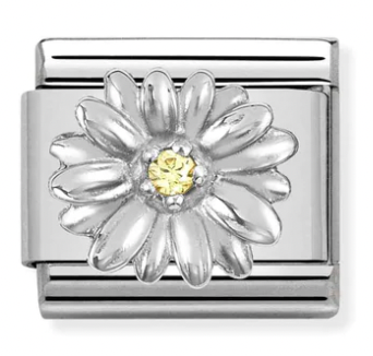 Daisy with CZ silver charm