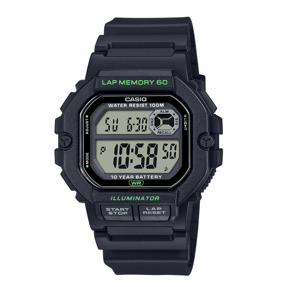 Casio Mens Digital Lap Memory Black Watch