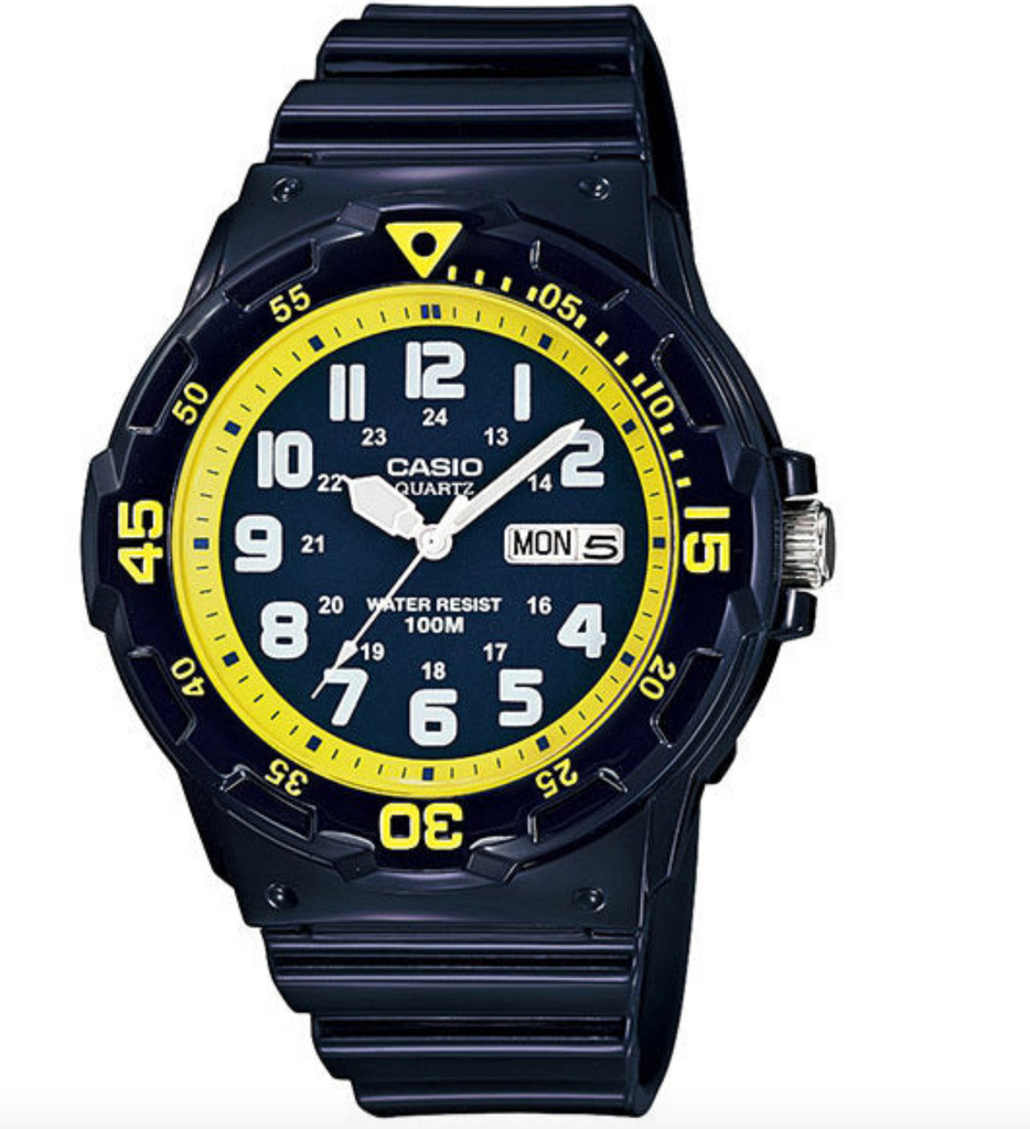 Casio Gents Diver Look Blue/Yellow Watch
