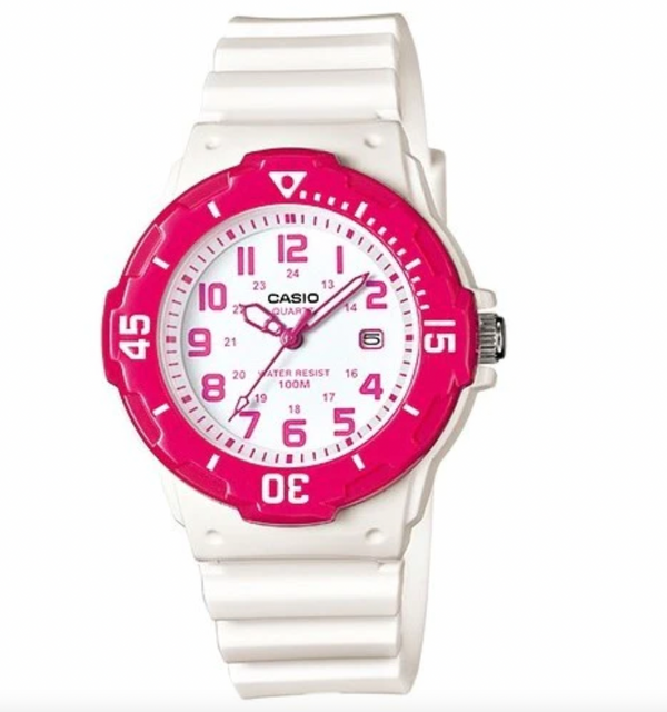 Casio Ladies Diver Look Pink/White Watch