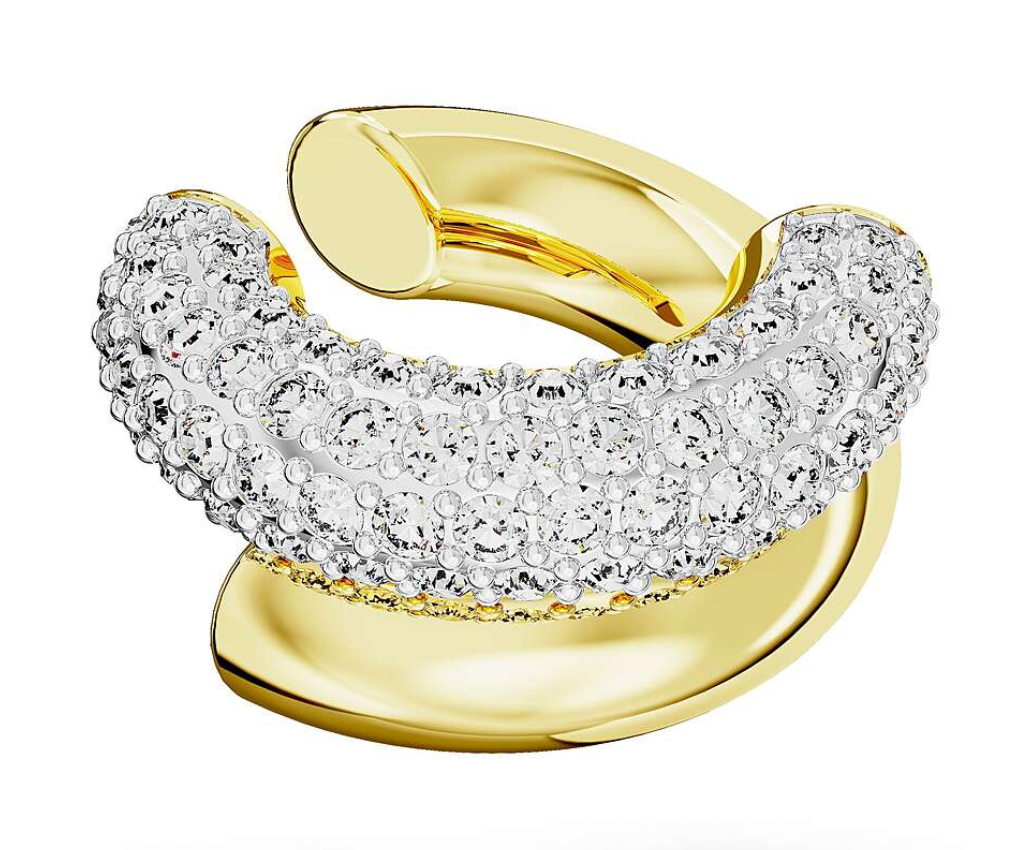 Dextera Gold Crossed Earcuffs