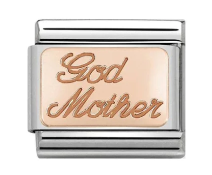 Family - God Mother Rosegold Charm