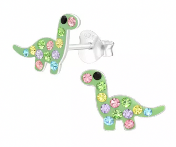 Green sales dinosaur earrings
