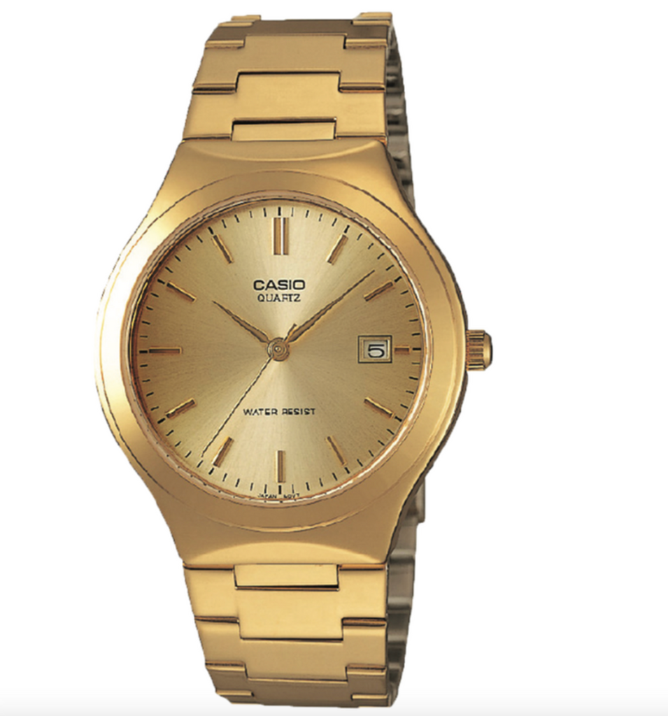 Casio Gents Analog Gold Face/Gold S/Steel Band Watch