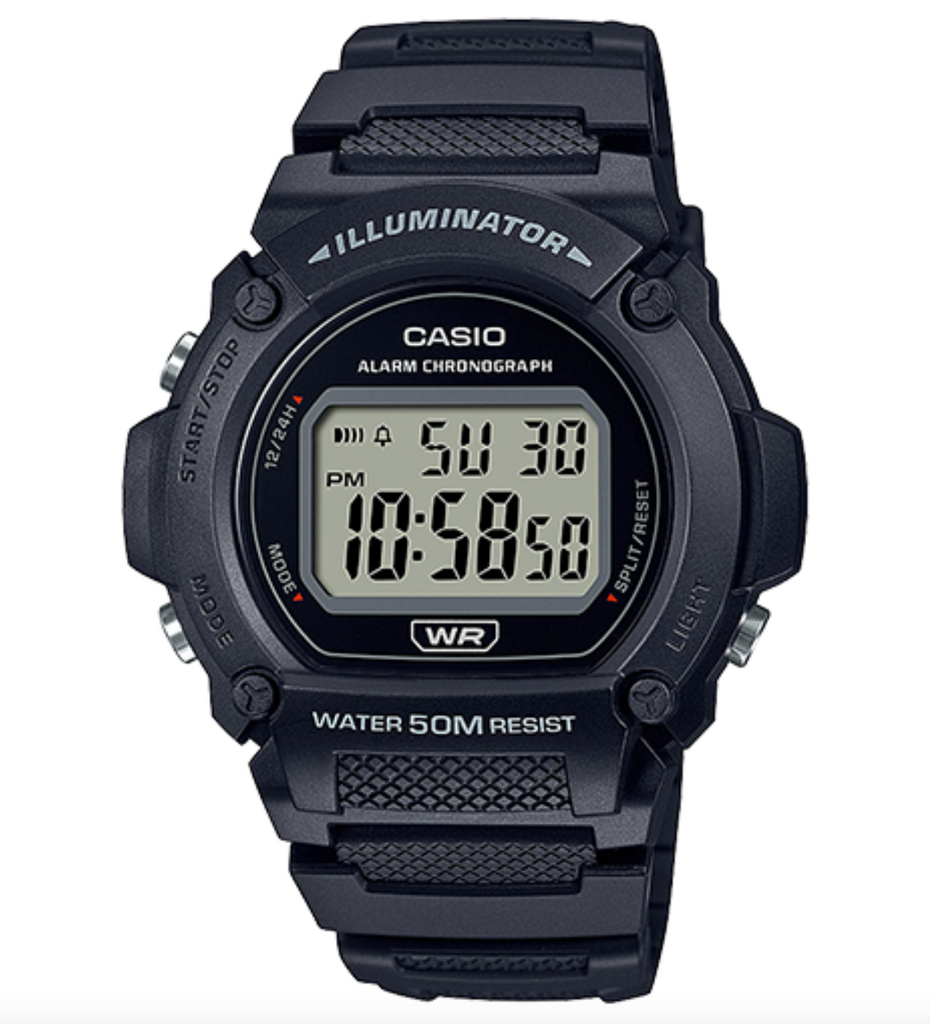 Casio Illuminator Digital Led Light Blue Case Resin Band Watch