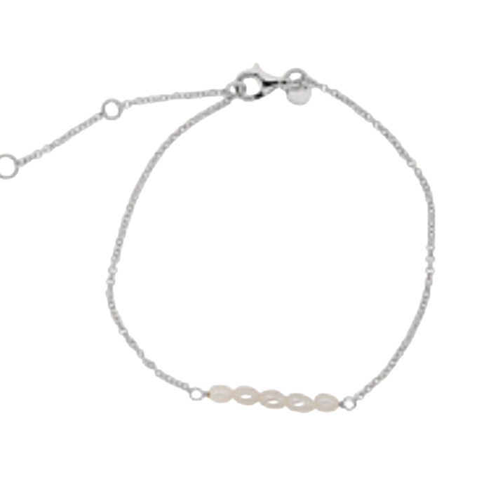 Seed Pearl Silver Bracelet