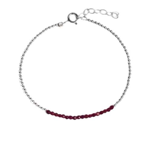 2mm Red Adventurine Beaded Bracelet