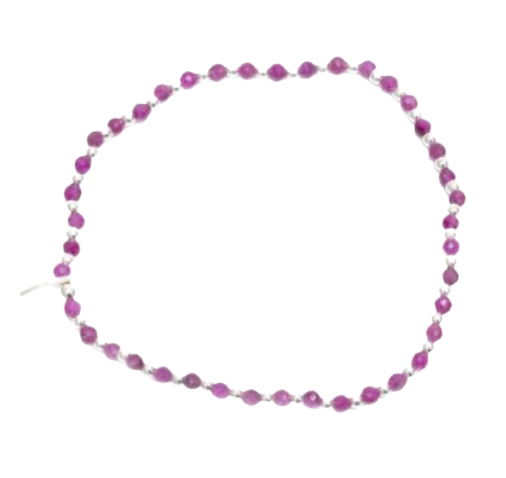 Purple Elastic Beaded Bracelet