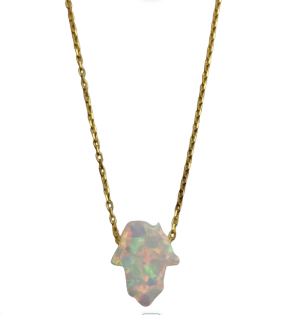 Opalite Fatima Hand Necklace - variety of colours available
