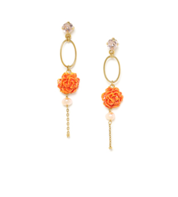 CLEA crystallized post earrings