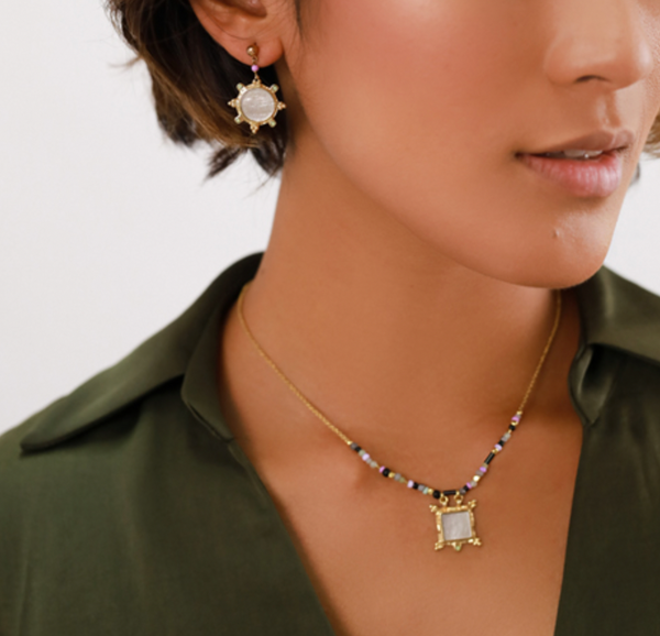 GABRIELLE Small Ball Post Dangle Earrings