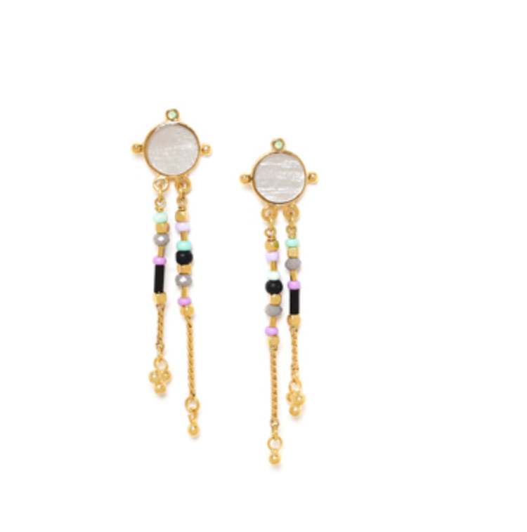 GABRIELLE 2 Dangle Chain Post Earrings