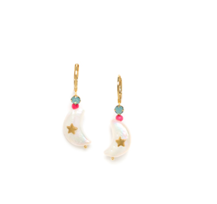 KARMA Half Moon FWP Hook Earrings