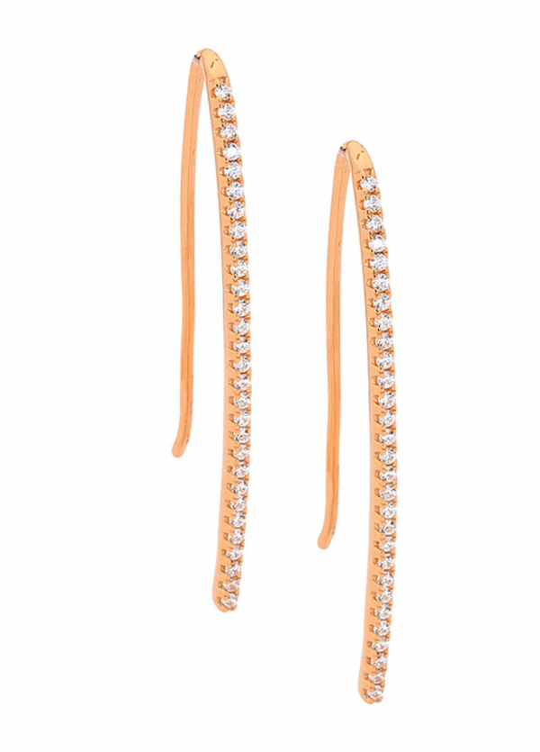 Rosegold Drop Bar Earring