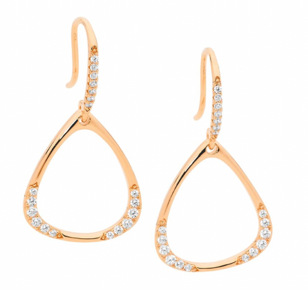 Open Triangle RGP Drop Earrings