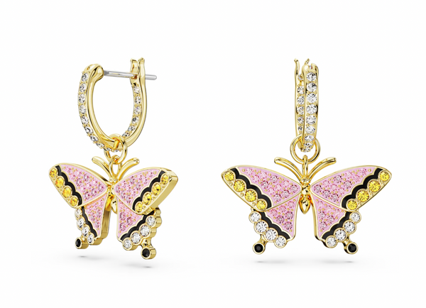 Idyllia Drop Gold Butterfly Earrings