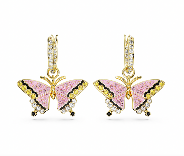 Idyllia Drop Gold Butterfly Earrings