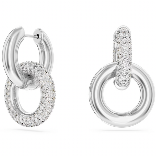 Dextera Silver Interlocking Hoop Earring