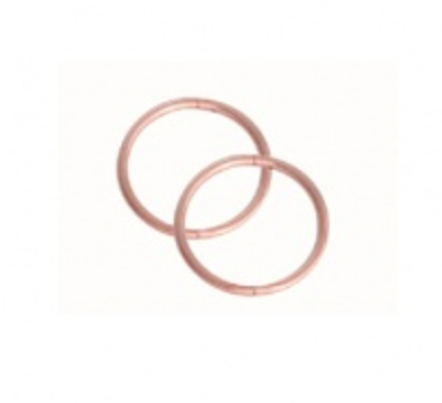 Plain Rosegold Plated Sleepers - 3 sizes