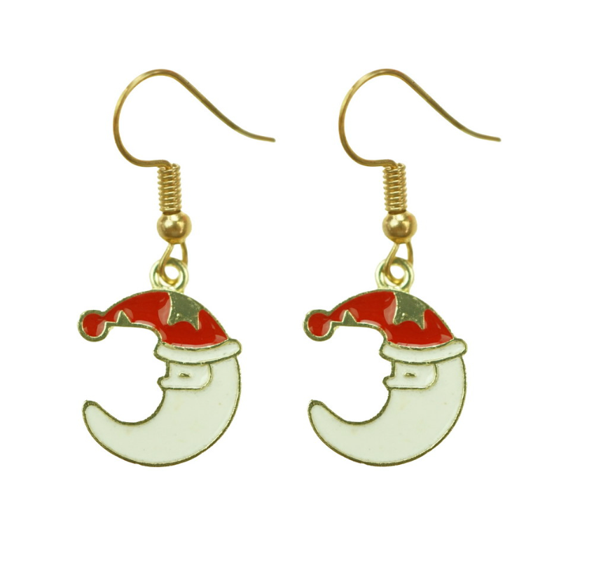 Christmas Moon Fashion Earrings