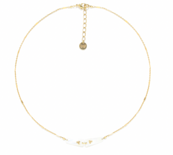 OLWEN Alternate Rectangular MOP Necklace