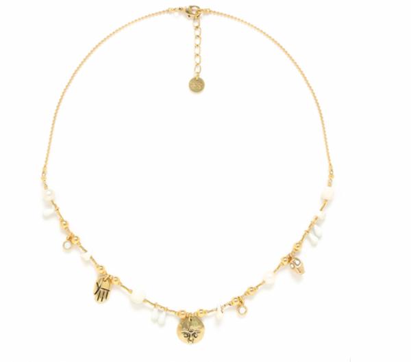 MALIA Multi-Dangle Ecru Necklace