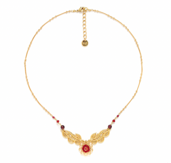 APPOLINE 3 Elements Short Necklace (cherry)