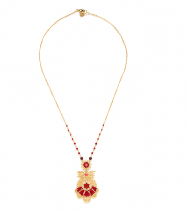 APPOLINE 3 Elements Short Necklace (cherry)