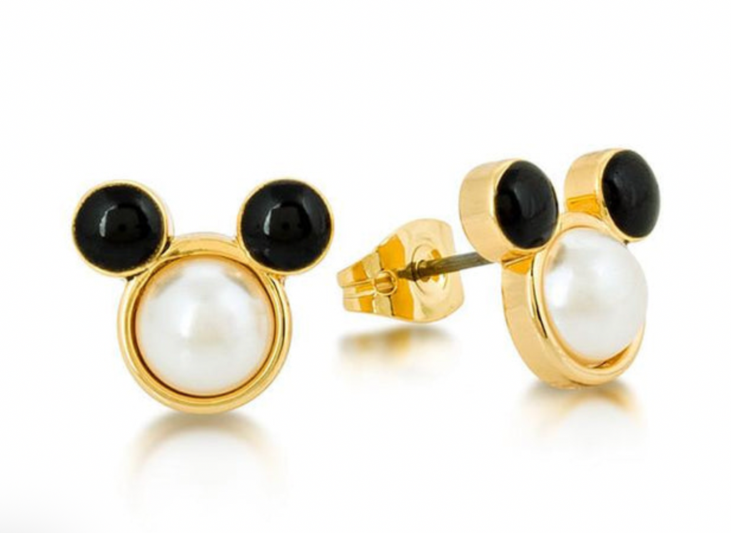 Mickey mouse shop pearl earrings