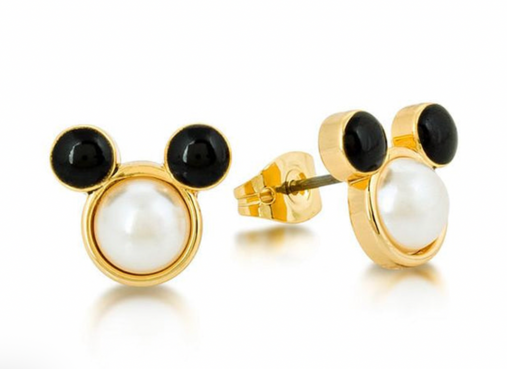 Mickey Mouse Pearl Stud Earrings