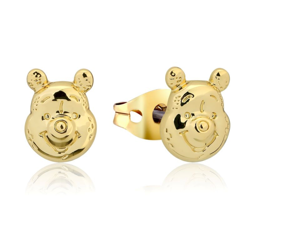 Winnie the Pooh Gold Stud Earring