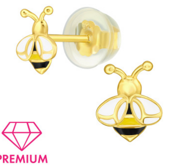 Kids Bee Gold Stud Earrings