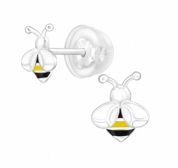 Kids Bee Silver Stud Earrings