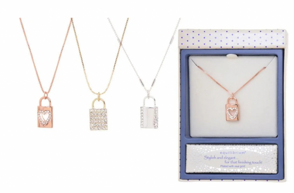 Equilibrium -  Love Lock Necklace - 3 colours available