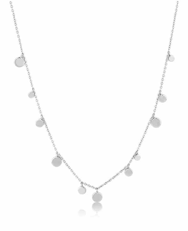Geometry Class - Geometry Class Mixed Disk Silver Necklace