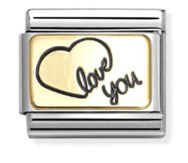 Love - Heart Love You Gold Charm