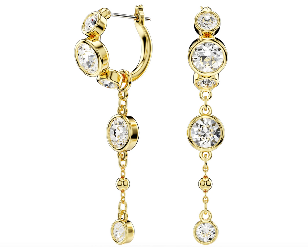Imber Round Gold Drop Earrings