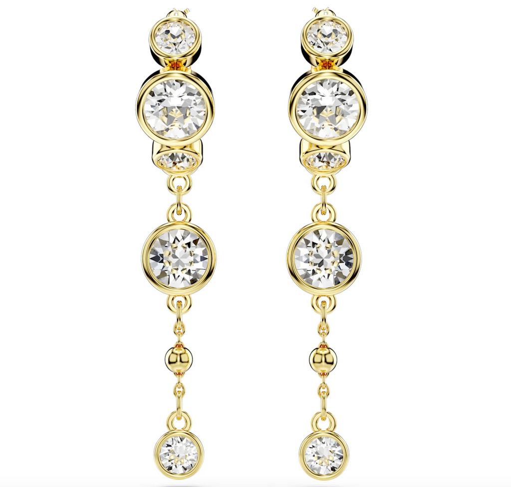 Imber Round Gold Drop Earrings