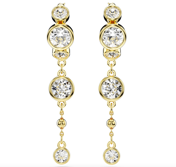 Imber Round Gold Drop Earrings