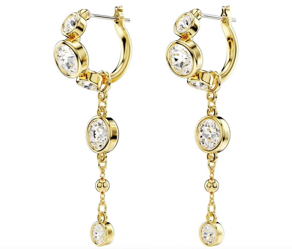 Imber Round Gold Drop Earrings