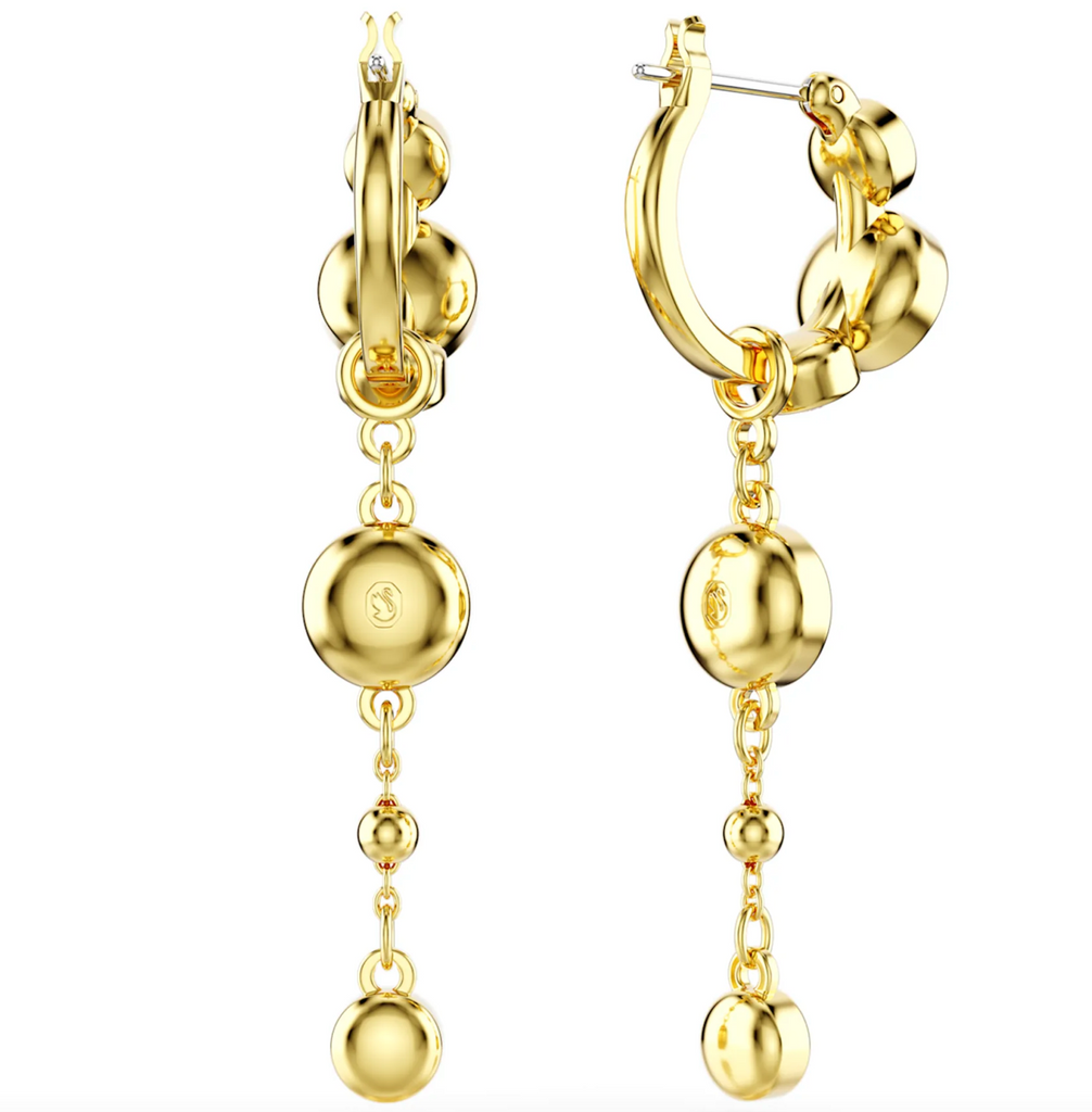 Imber Round Gold Drop Earrings