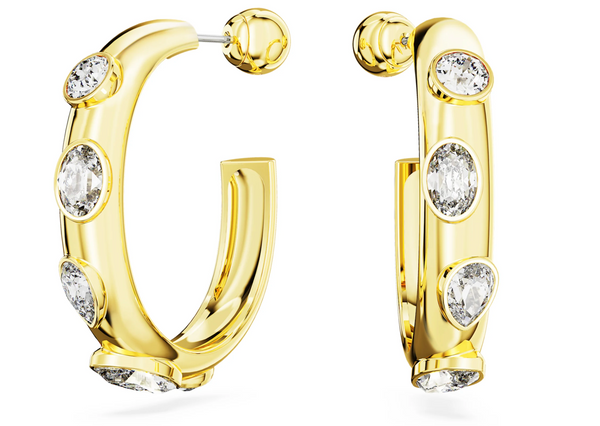 Dextera Gold Mixed Cut Hoop Earrings