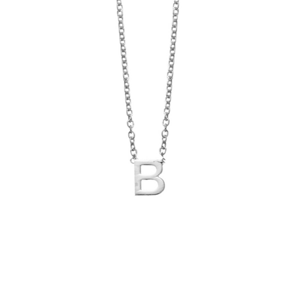 Petite Initial Letter Sterling Silver Necklaces
