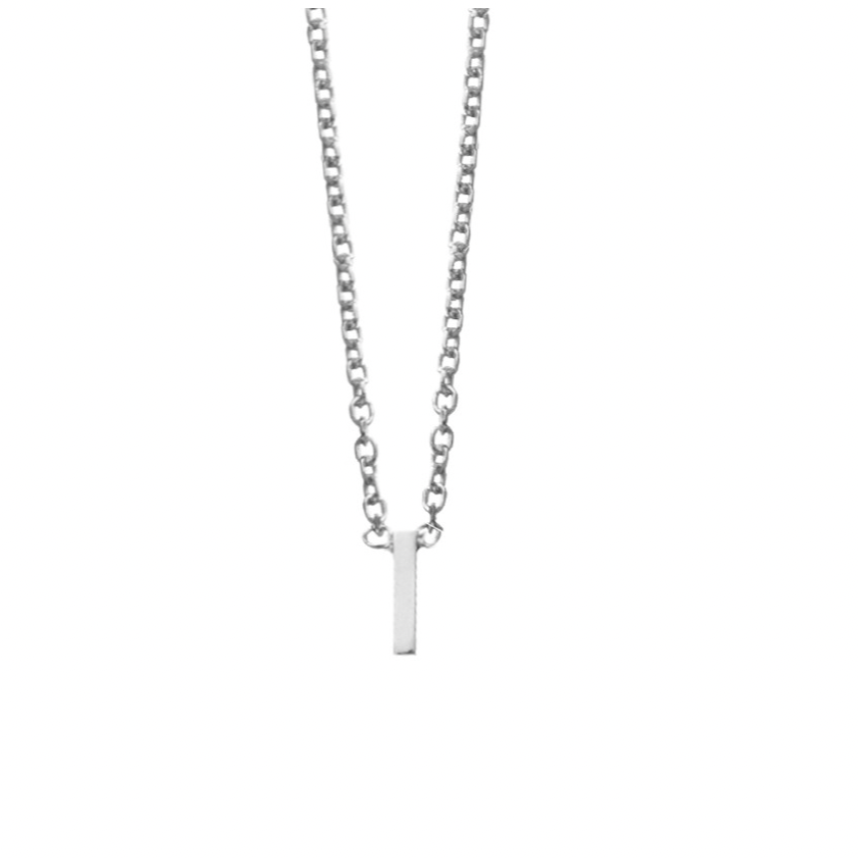 Petite Initial Letter Sterling Silver Necklaces