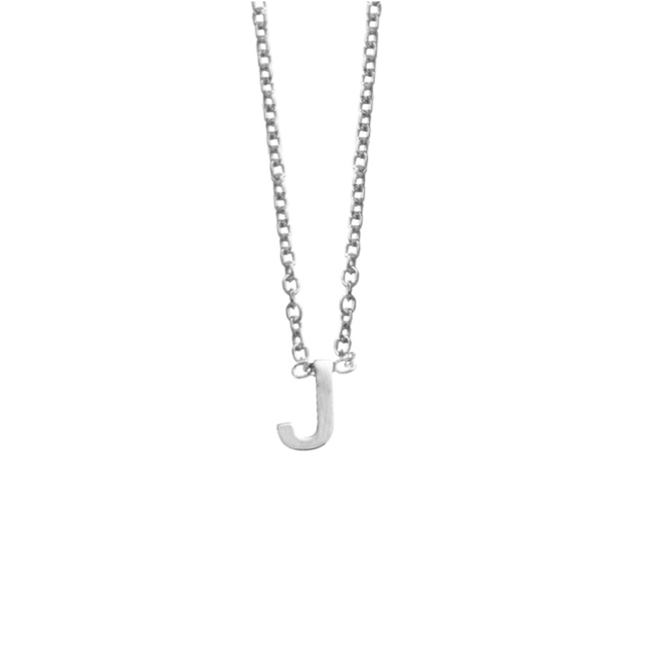 Petite Initial Letter Sterling Silver Necklaces