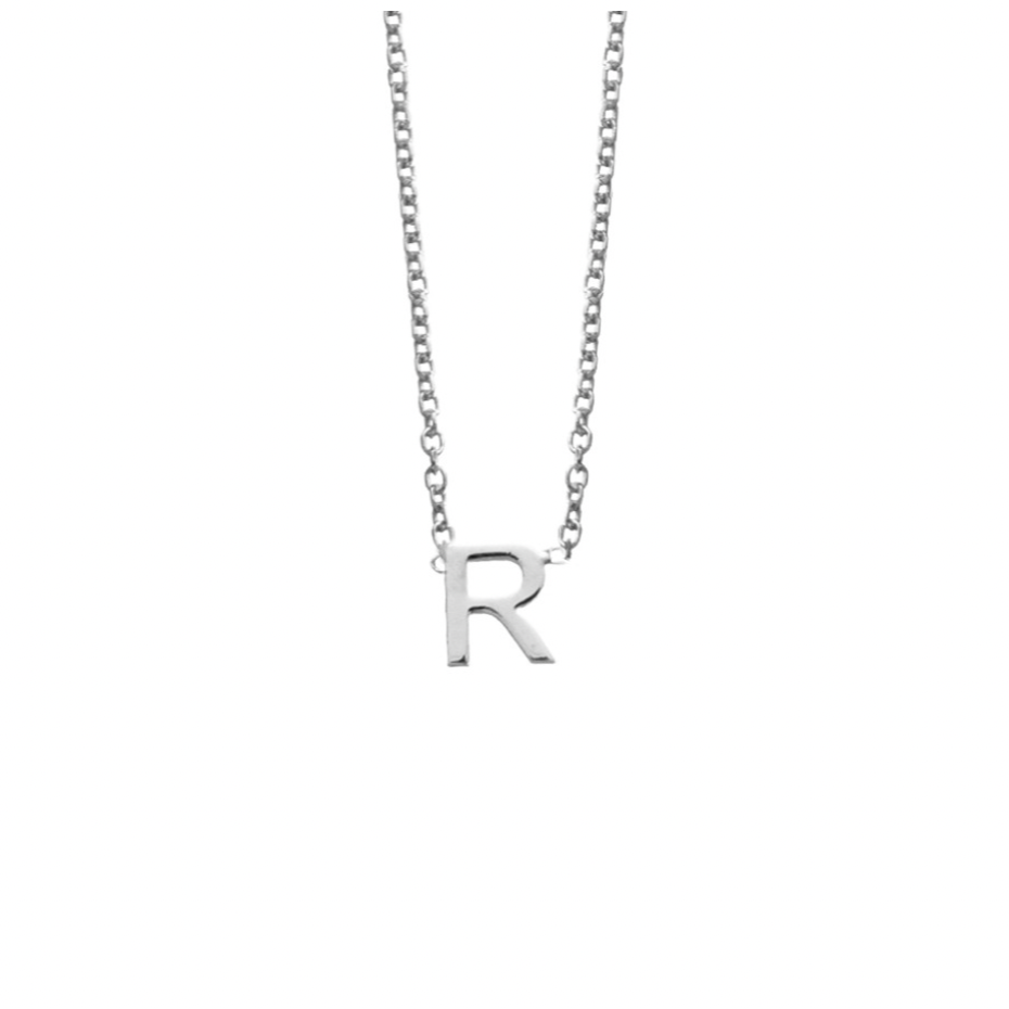 Petite Initial Letter Sterling Silver Necklaces